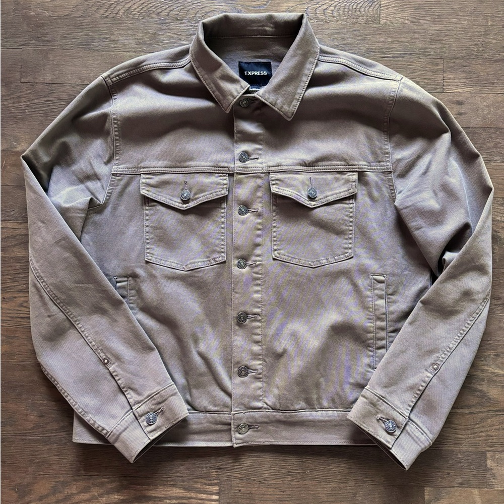 EXPRESS BROWN TRUCKER JACKET - LARGE